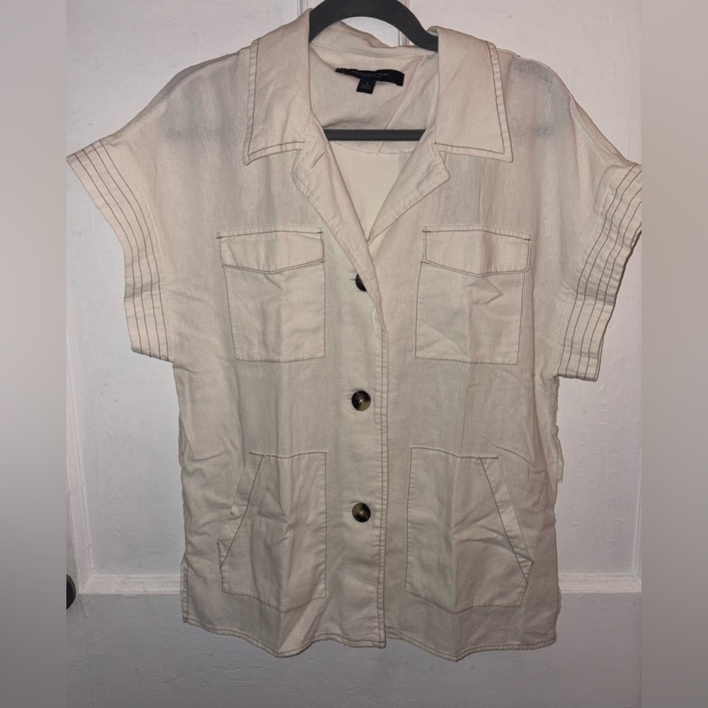 Marc New York Andrew Marc linen blend shirt shirt size small